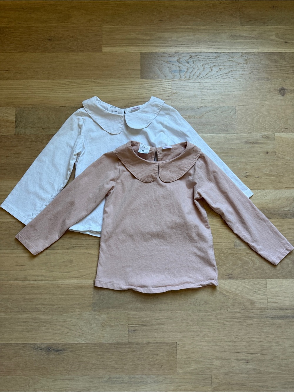 Girls’ Zara T-Shirts With Peter Pan Collar Bundle - Size 4-5